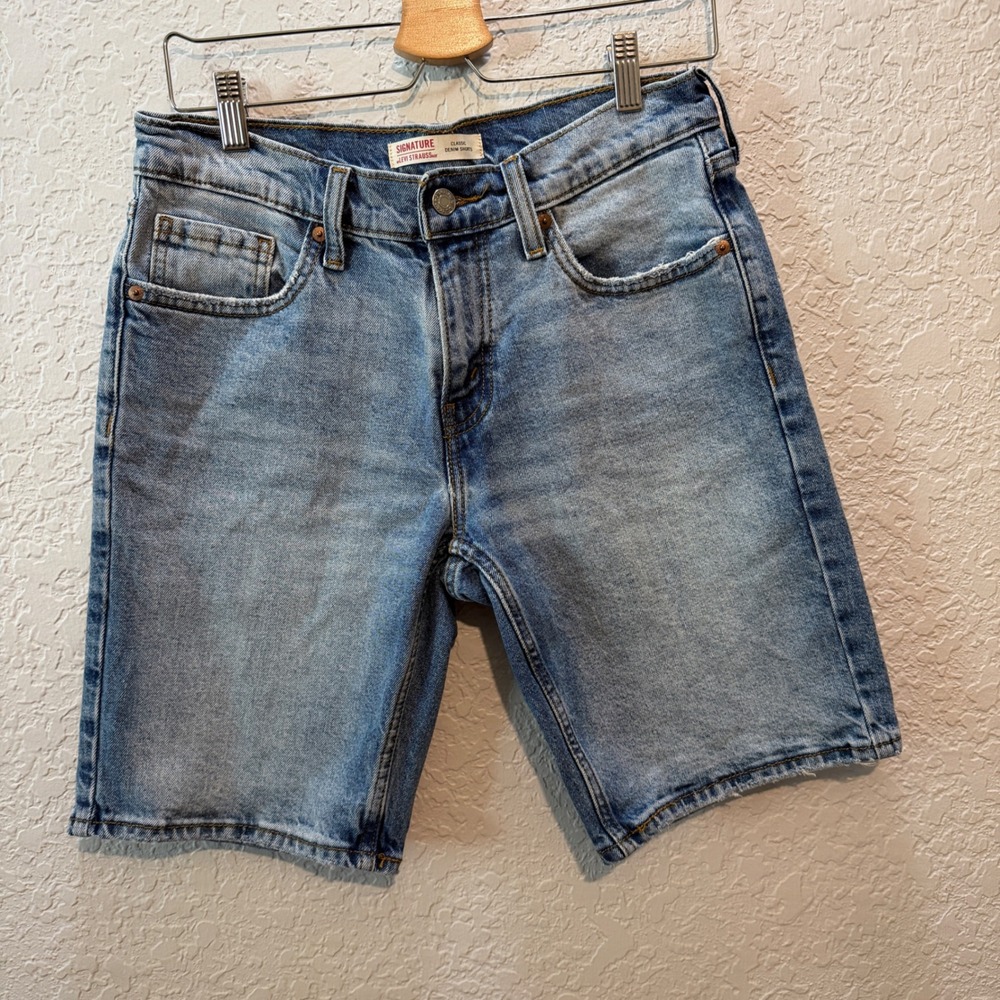 Levi Strauss Classic Denim Shorts W28 Light Wash Jorts Casual Y2K